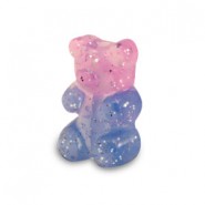 Resin gummy bear kraal 17mm glitter Bluish pink